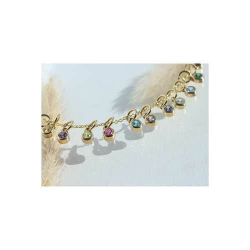 Anhänger Geburtssteine / Monatssteine – Silber 925/000, vergoldet