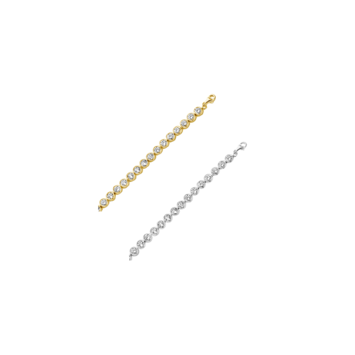 Lovebird Tennis-Armband mit Zirkonia – Silber oder Vergoldet