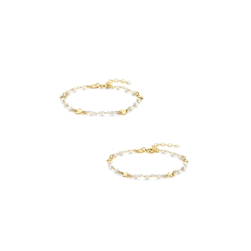 Armband mit Süßwasser-Zuchtperlen – Silber 925/000, vergoldet