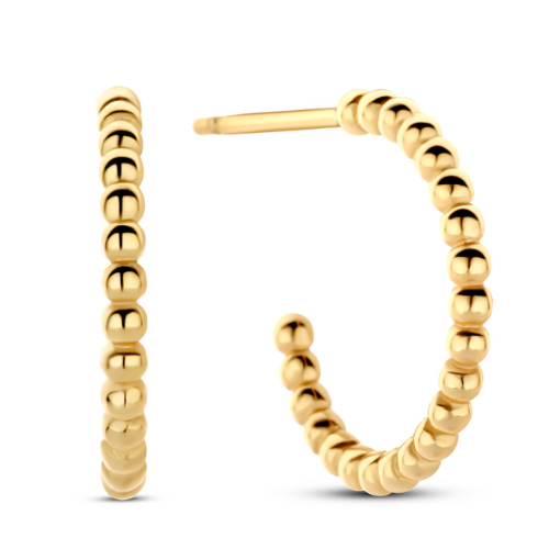 Ohrstecker Creolen Dots Damen Silber 925/000 – Vergoldet oder Rhodiniert