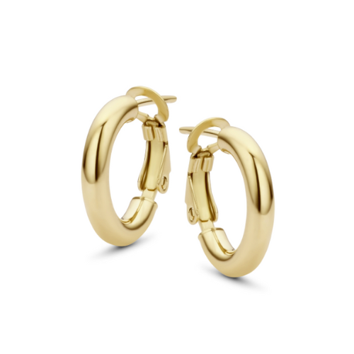 Creolen Hochglanz Damen Ø 28 mm Silber 925/000 – Vergoldet oder Rhodiniert