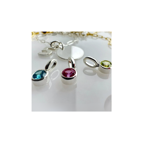 Anhänger Geburtssteine / Monatssteine – 925er Silber, nachhaltig gefertigt