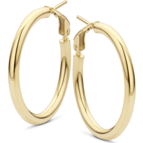 Creolen Hochglanz Damen Ø 46 mm Silber 925/000 – Vergoldet oder Rhodiniert