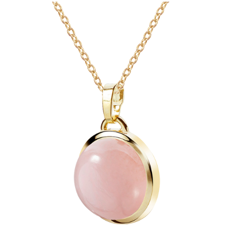 Silber Collier „Gemstone Glow“ mit Chalcedon oder Aventurin