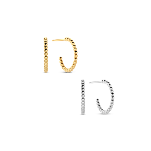 Ohrstecker Creolen Dots Damen Silber 925/000 – Vergoldet oder Rhodiniert