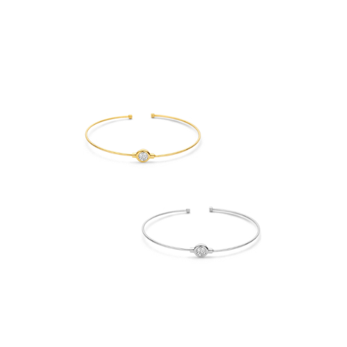 Armspange mit Zirkonia – Silber 925/000, vergoldet oder rhodiniert