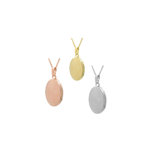 Medaillon Oval – 925 Sterling Silber, Silber, Roségold oder Gelbgold plattiert