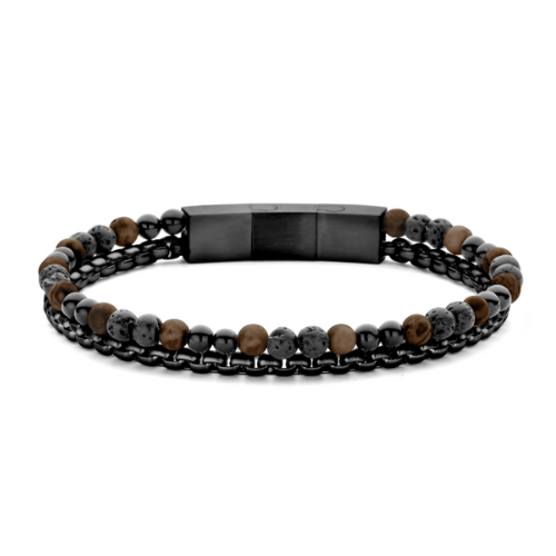 Frank 1967 Armband – Lavastein, Achat & Tigerauge / Lavastein & Achat