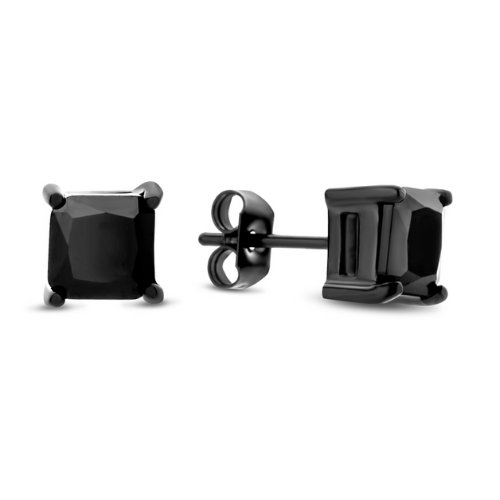 Frank1967 Ohrstecker – Zirkonia in Schwarz & Grau