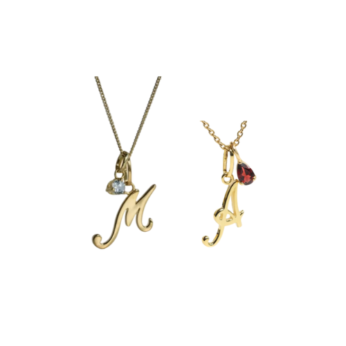 Buchstabenanhänger – 925 Sterling Silber, vergoldet, Unisex (A, M, S, L, J, N, R, D, T)