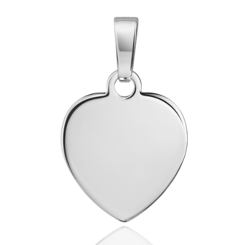 Gravurplatten aus 925er Silber – Herz, rund und rechteckig
