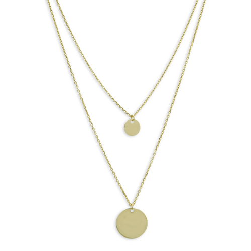 Collier 2-reihig mit 2 Gravurplatten – Eleganz trifft Individualität