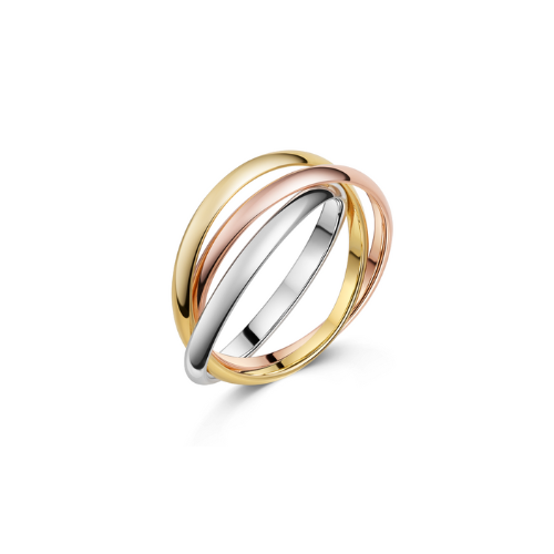 Ring „Tricolor Harmony“ – 3-fach  Silber 925