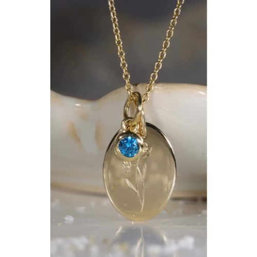 Anhänger Geburtssteine / Monatssteine – Silber 925/000, vergoldet