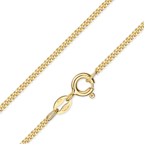 Panzerkette 2-seitig diamantiert – Silber 925/000, vergoldet