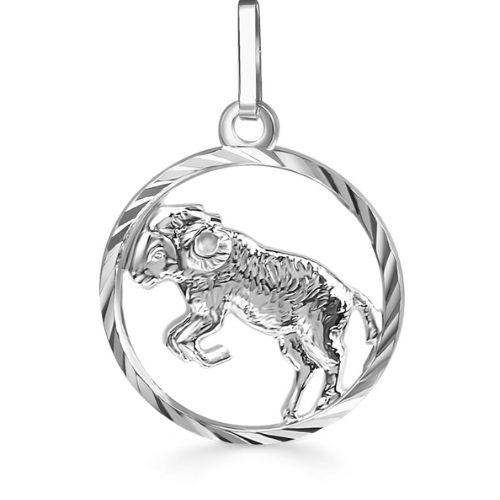 Sternzeichen-Anhänger – 925 Sterling Silber, hochglanz & diamantiert