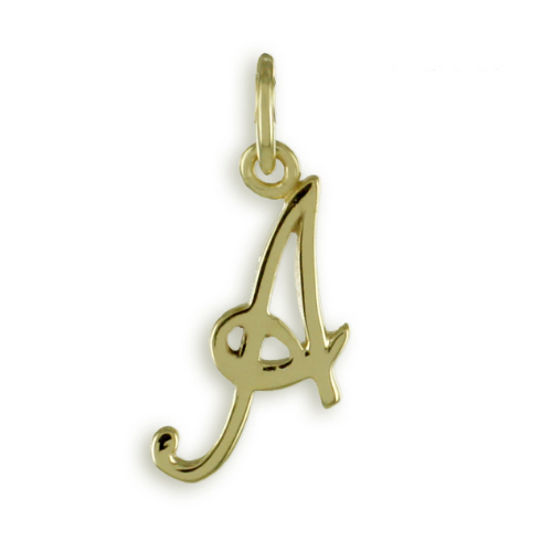 Buchstabenanhänger – 925 Sterling Silber, vergoldet, Unisex (A, M, S, L, J, N, R, D, T)