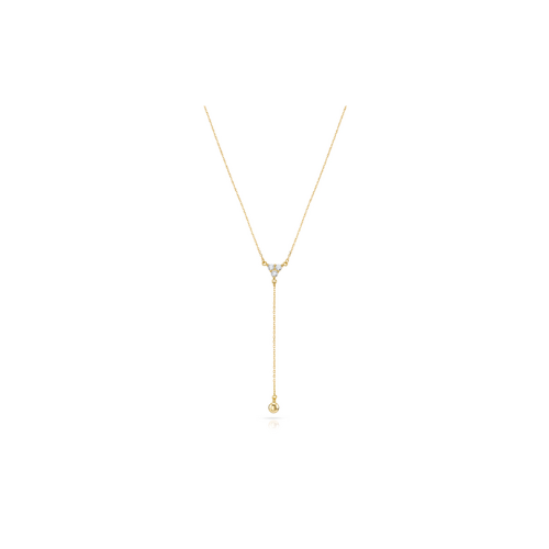 Y-Collier „Golden Drop“ Gold 333 mit Zirkonia