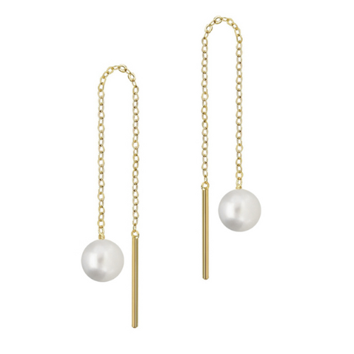 Ohrstecker mit Süßwasser-Zuchtperle – Gold 333/000, Ø 5–5,5 mm, ca. 0,70 g, inkl. Geschenkbox