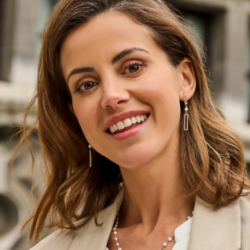 Ohrstecker mit Süßwasser-Zuchtperle & 120 Zirkonia – Silber 925/000, vergoldet – Damen