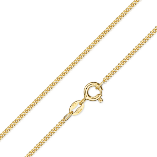 Panzerkette 2-seitig diamantiert – Silber 925/000, vergoldet