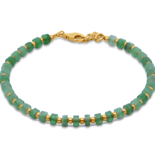 Armband mit echten Edelsteinen – Jaspis, Achat & Türkis