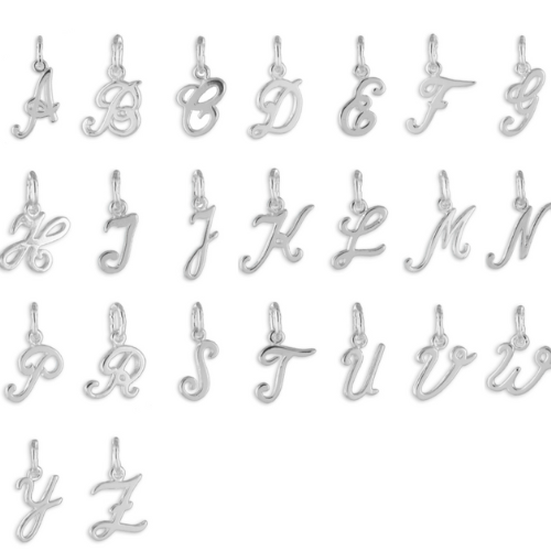 Buchstabenanhänger Silber 925 für Damen & Herren – A, M, S, L, J, N, R, D, T – Hochwertiger Initial-Anhänger