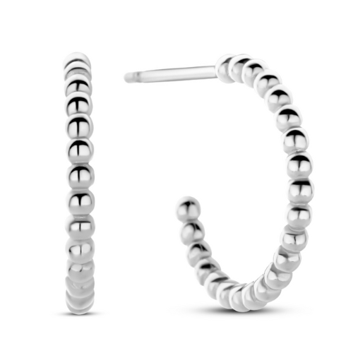 Ohrstecker Creolen Dots Damen Silber 925/000 – Vergoldet oder Rhodiniert