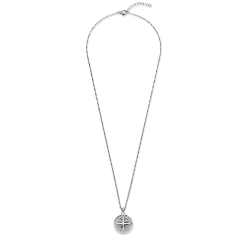 Frank 1967 Halskette mit Kompass-Anhänger – Edelstahl IPS/IPB/IPG