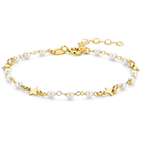 Armband mit Süßwasser-Zuchtperlen – Silber 925/000, vergoldet