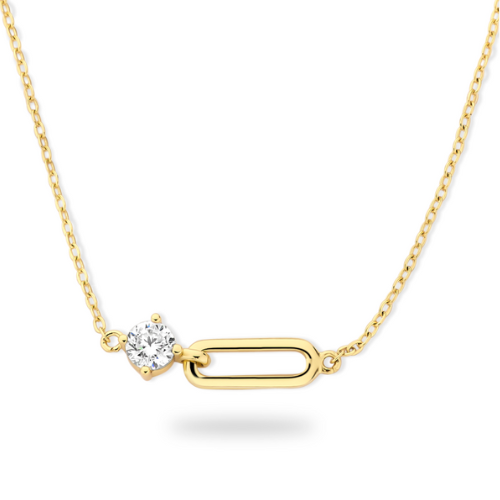 Collier mit Zirkonia – Silber 925 vergoldet