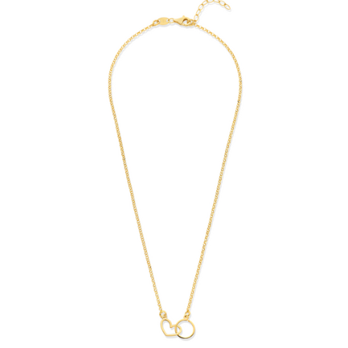 Collier Herz & Kreis – Silber 925/000, vergoldet oder rhodiniert