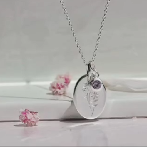 Anhänger Geburtssteine / Monatssteine – 925er Silber, nachhaltig gefertigt