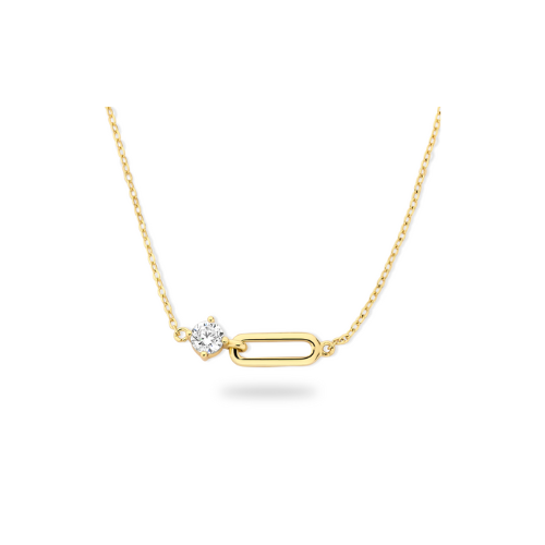 Collier mit Zirkonia – Silber 925 vergoldet