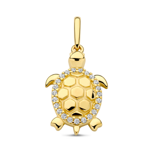 Schildkröten-Anhänger Aurora – Gold 585